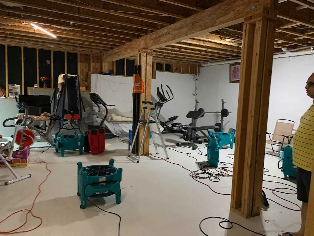 Basement drying equipment setup for Odor Removal & Deodorization in Helena Valley West Central